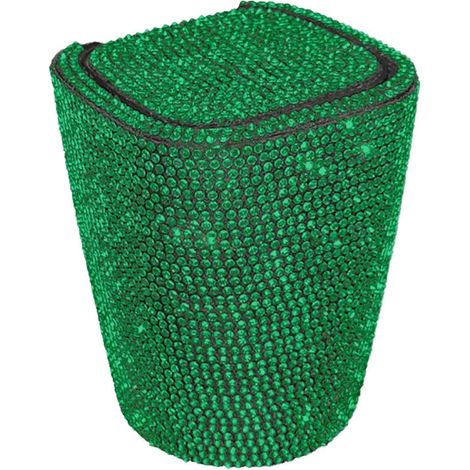 Cendrier de voiture incrusté de diamants, design original avec couvercle, aération intégrée et éclairage LED. (1/5)
