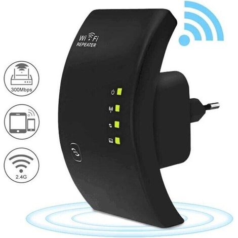 Répéteur WiFi, amplificateur WiFi puissant, 1 port Ethernet, zone de couverture jusqu'à 200 mètres carrés (1/4)