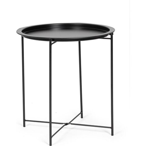 Tavolino Hilmar nero ø47x51 cm