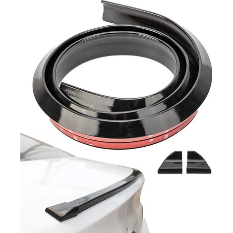Accessoire Voiture Tuning,Tuning Voiture Exterieur,Autocollant de Lèvre D'aile,Spoiler De Coffre Arrière,Convient pour L'arrière,Toit ou Toute Autre Surface du Véhicule (Noir) (1/5)