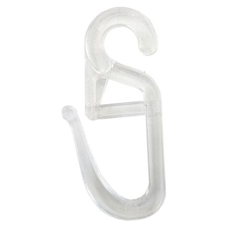 BUNTHAUS 120 Pcs Crochet Rideaux, Clips de Rideau en Plastique, Roulant Crochets de Rideaux Transparent pour Voie Type Rideau (1/4)
