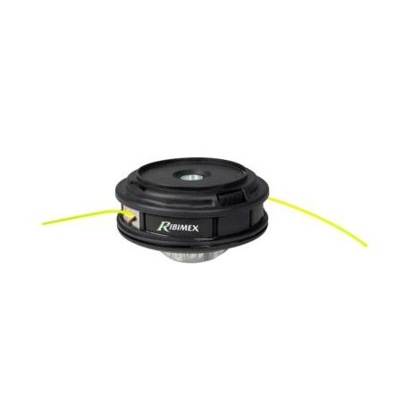 Ribimex – Tête de débroussailleuse universelle – Système Tap and Go – 2,5m de fil rond 2,4mm – 4 bagues de centrage et 4 réductions