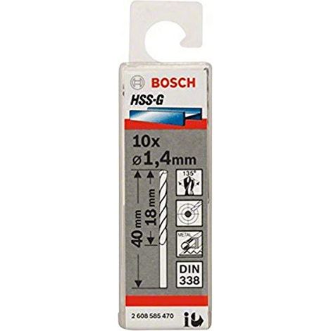 Bosch PRO Metal HSS-G punta spirale 1,4 x 18 x 40 mm - 2608585470 (1/4)