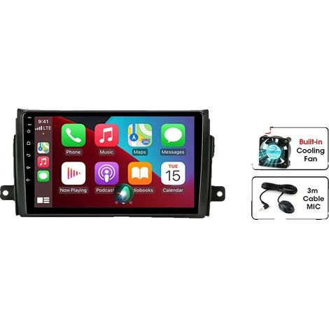 Sistema multimediale per auto, touchscreen, compatibile con Suzuki SX4 e Fiat Sedici 2006-2014, T3L plus-MIC-FS (1/2)