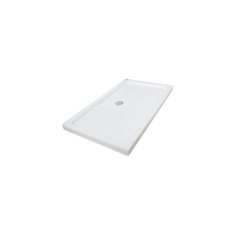 ONDEE ZEN - Receveur de douche CERA - Picots Antidérapants - 80x120x11cm - Grès - Blanc