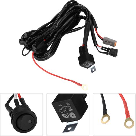 Umrüstsatz für 40A 12V LED-Autoprojektor, schwarzer runder Stecker für Kabelbaum mit großer DT-Schnittstelle. (1/5)