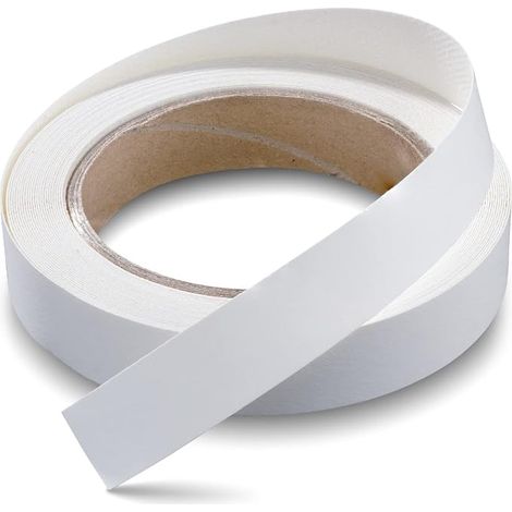 Bande de chant en mélamine 19mm x 8m Blanc bande de chant en placage préencollée blanche pour la réparation d'armoires et la restauration de meubles (1/5)