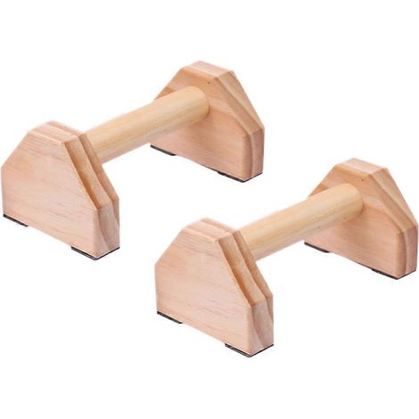 Supports de pompes marron clair, barres de pompes pour exercices de force, 1 paire (1/5)