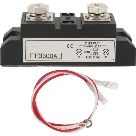 Relais statique CC-CA industriel SSR, indicateur LED, entrée 3-32V, sortie 24-480V. (1/5)