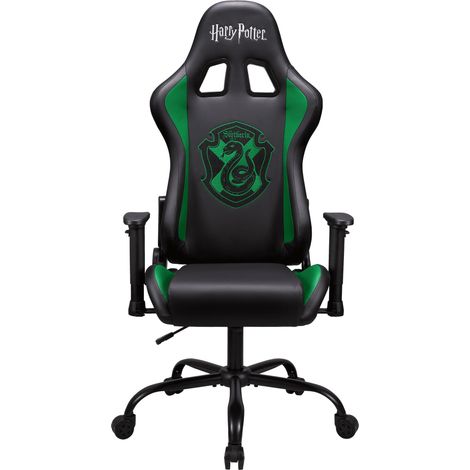 SUBSONIC - Sedia da giocco gaming Harry Potter/Poltrona da ufficio ergonomica per gamer Harry Potter nero Slytherin (1/5)