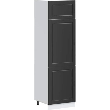 vidaXL Armadio da Cucina Porto Nero in Legno Multistrato