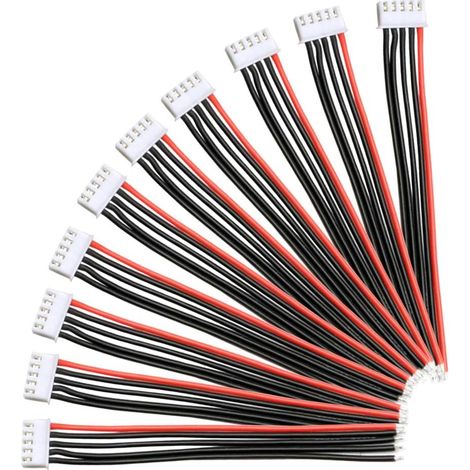 10pcs 4S RC LiPo Batterie Balance Chargeur Câble Connecteur Fil, Avec Câble en Silicone de 15cm et 22awg (1/5)
