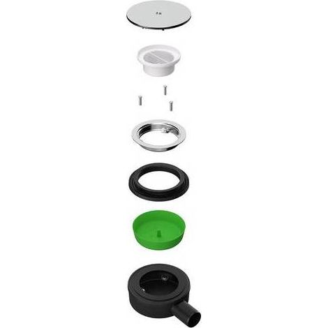 BONDE À SYPHON POUR PLAQUES DE DOUCHE D. 90 Dimensions : Diam. 90