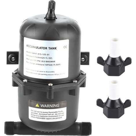 Reservoir A Vessie - 0,75 L - 125 PSI - Pour Systeme Eau Pressurise Bateau Camping-Car Caravane - 1 Unite (1/5)