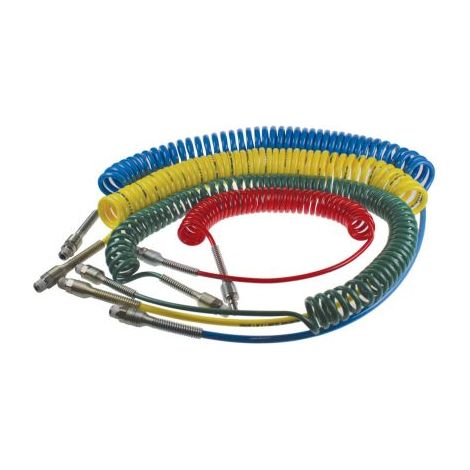 Tuyau spiralé 1470U, avec raccord R 3/8, Rouge, Diam.ext 12mm, Long. 2m ( Prix pour 1 )