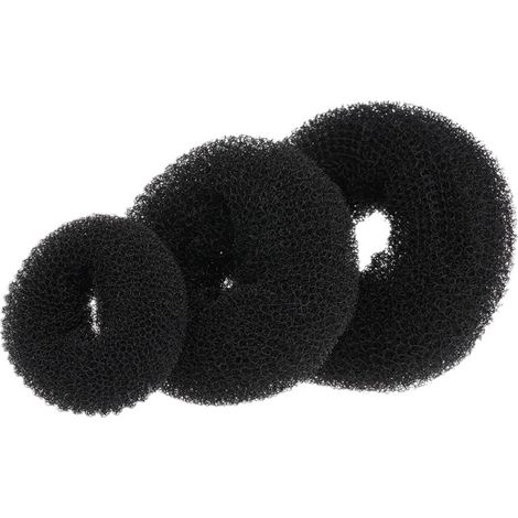 Conjunto de 3 accesorios de moda para el cabello de mujer: moño mágico tipo donut, goma para el cabello, tallas S/M/L (1/4)