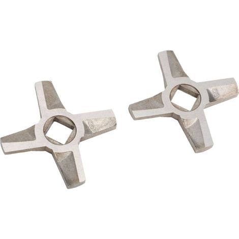 Lames de Hachoir à Viande Universelles en Acier Inoxydable, Couteaux en Croix pour Hachoir Manuel, Accessoires de Cuisine, Lot de 2