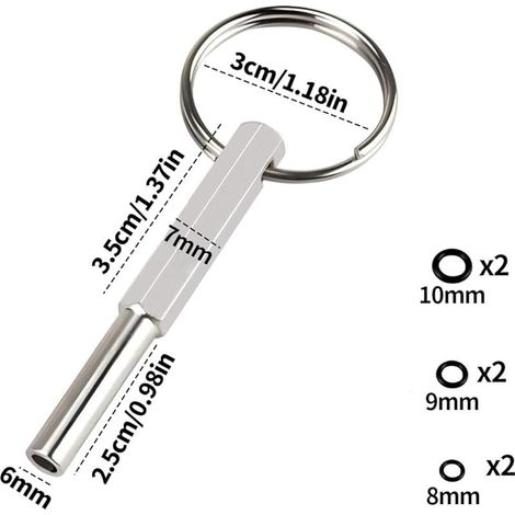2 Pcs Tournevis Ovale pour Nespresso, Clé à Tête Ovale, Clé à Tête Ovale pour Machine à Café avec 12 Anneaux en Caoutchouc, pour Outils de Réparation de Machine à Café (1/4)