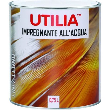 Utilia IMPREGNANTE ALL'ACQUA  ml. 750 Noce scuro 6 PZ