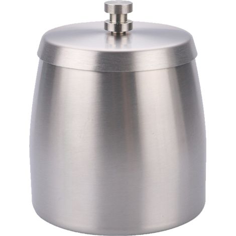 Petit cendrier d'extérieur avec couvercle pour cigarettes, cendrier en acier inoxydable, cendrier pour terrasse, bureau, table, cendrier de voiture (1/5)