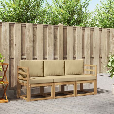 vidaXL Conjunto de sofás de exterior 3 uds. (1/5)