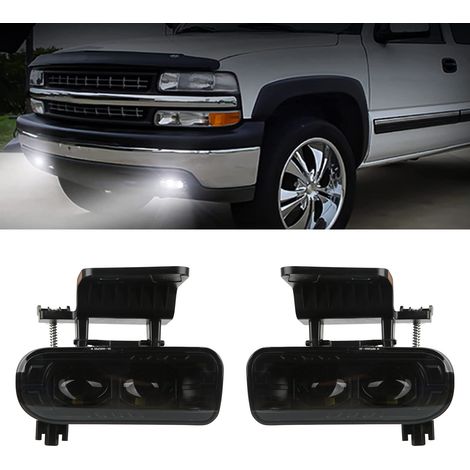 Ein Paar klare Linsen und Ersatz-LED-Nebelscheinwerferlampen für Chevy Silverado 1500 99-02 (Lampen inklusive) (1/5)