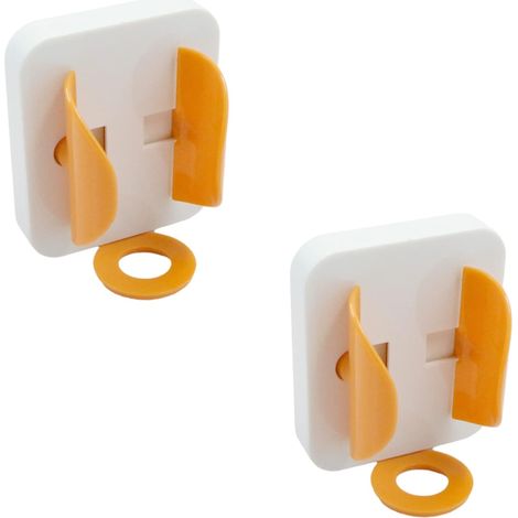 Porta spazzolino elettrico - 2 pezzi porta dentifricio da parete, supporto multifunzionale autoadesivo in plastica per bagno e cucina (arancione) (1/5)