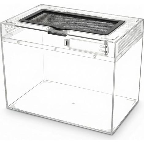 Boîte d'alimentation pour Reptiles,Reptile Terrarium, 30 18 22cm pour Une variété de Reptiles et d'insectes (1/5)