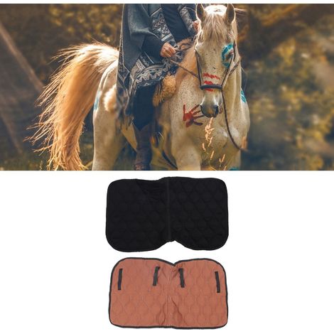Manta ergonómica para silla de montar, manta amortiguadora de vibraciones para caballos, manta cómoda y transpirable para montar a caballo, 107 x 65 cm, tejido no tejido spunbond. (1/5)
