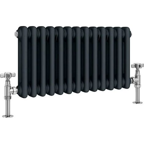 Traditional Anthracite 2 Column Radiators 300mm high 605 mm wide