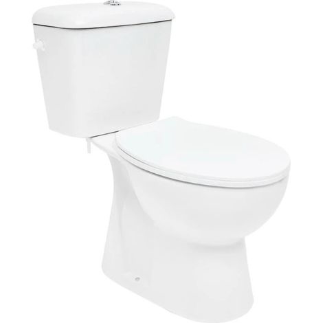 WC à poser complet Ceramia Multi Eur pas cher, sortie verticale, réservoir et abattant inclus
