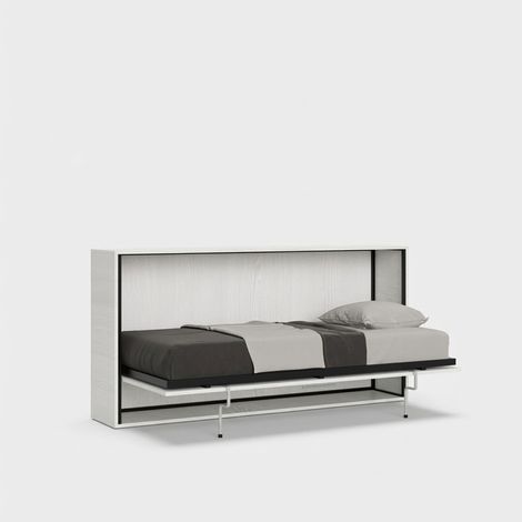 Cama individual abatible horizontal blanca 85x185cm lamas Kando BF (1/5)