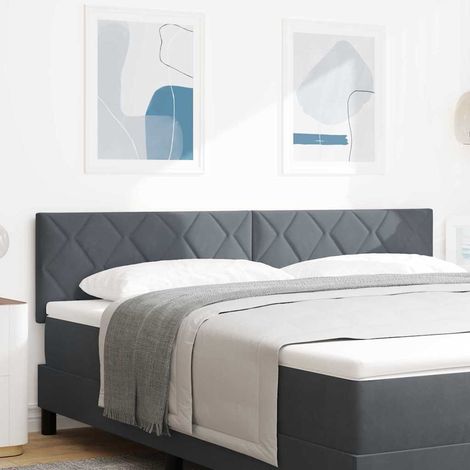 vidaXL Cabecero Gris oscuro 180 cm Terciopelo (1/5)