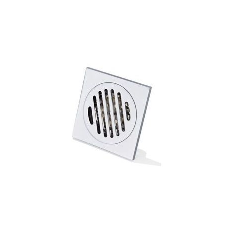 Grille douche anti cheveux siphon de sol en acier inoxydable – Drain carré 100mm – Sortie centrale haut débit – Anti-odeur pour salle de bain - BAIN 100 X