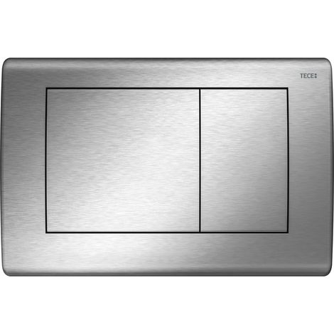 Panel de control del WC TECE PLANUS de acero inoxidable cepillado con 2 botones