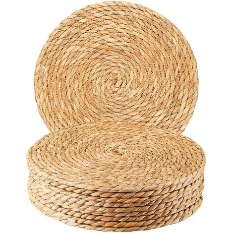 Ensemble de 10 sets de table ronds tissés, 12 sets de table bohèmes en rotin, sets de table tissés à la main pour la table à manger, la maison, le mariage