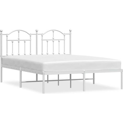 Maison Exclusive - Giroletto con Testiera Metallo Bianco 140x200 cm