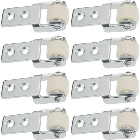 8 Pièces Roue de Guidage pour Rail de Porte Coulissante de 15mm de Diamètre Roulette de Guidage pour Porte Coulissante Pour Portes de Placard de (1/5)