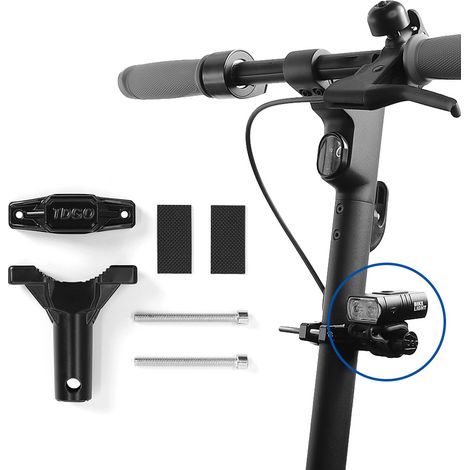 Universal foldable mounting bracket for electric scooters, suitable for mounting spotlights and shockproof headlights.