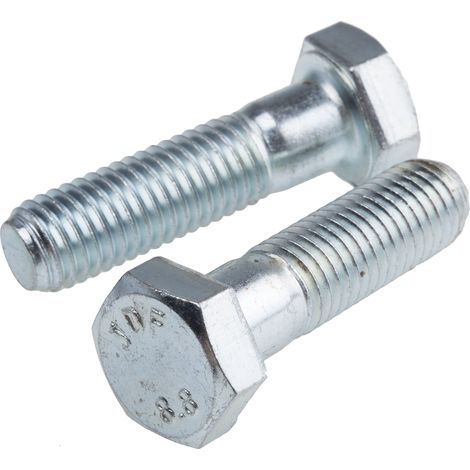 Vis à tête hexagonale, Acier Passivé, zinc, M12 x 45mm ( Prix pour Boîte de 25 )