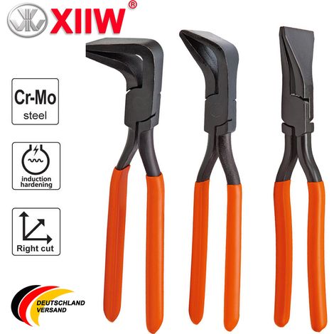 Spengler Lot de 3 Pinces à Plier Pince à Tôle 0° 45° 90° Longueur 280 mm Mâchoire 60 mm Acier au Noir Carbone Outil de Couvreur (1/5)