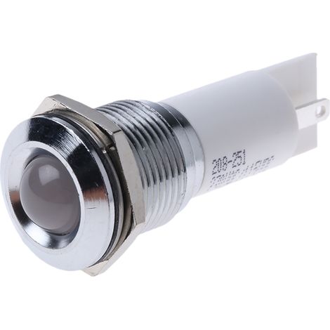 Voyant LED lumineux Blanc RS PRO, dia. 16mm, 115 V dc, 230V c.a. ( Prix pour 1 )