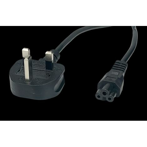 POSAC-C5-2A/UK15: POS AC-UK-Kabel C5-YJT1[2,5A]-BS1363-YJ08[3A] H03VV-F3G0,75 L=1500 schwarz