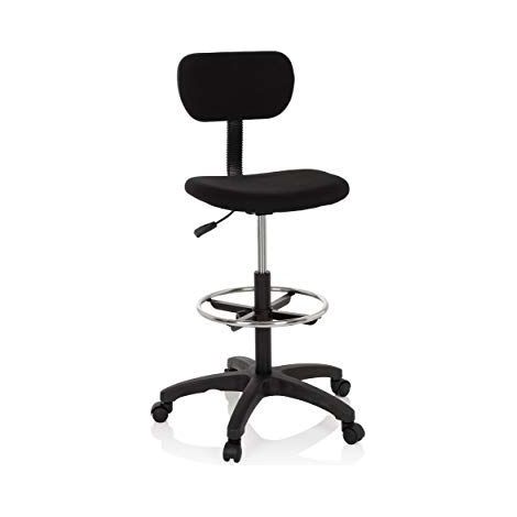 Siège technique / Tabouret de travail TOP WORK 05 Tissu Noir hjh OFFICE