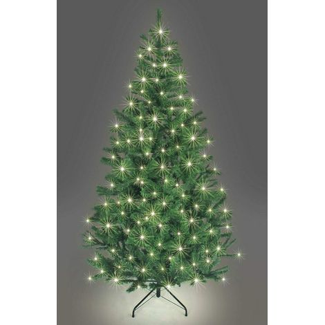 4ft to 12ft Green Pre-Lit Alaskan Pine Artificial Christmas Trees with Warm White LEDs