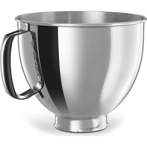 Bol pour mixeur, bol argenté, compatible avec les mixeurs Kitchenaid Classic et Artisan à tête inclinable de 4,5 à 5 litre... (1/4)