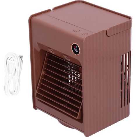 Ventilatore umidificatore a spruzzo oscillante 2 in 1 – Ricarica USB – Leggero – Caffetteria – Ufficio