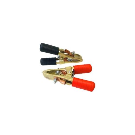 Starthilfeklemmen aus Messing (+ und -) 400 Ampere – 2er-Pack – Ladegerät, Starthilfekabel – Crezuo
