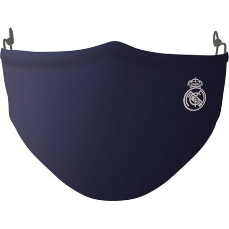 Mascherina Igienica in Stoffa Riutilizzabile Real Madrid C.F. Adulto Azzurro