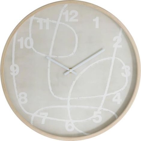 Horloge Murale Abstraite "Greta" 38cm Marron (1/4)
